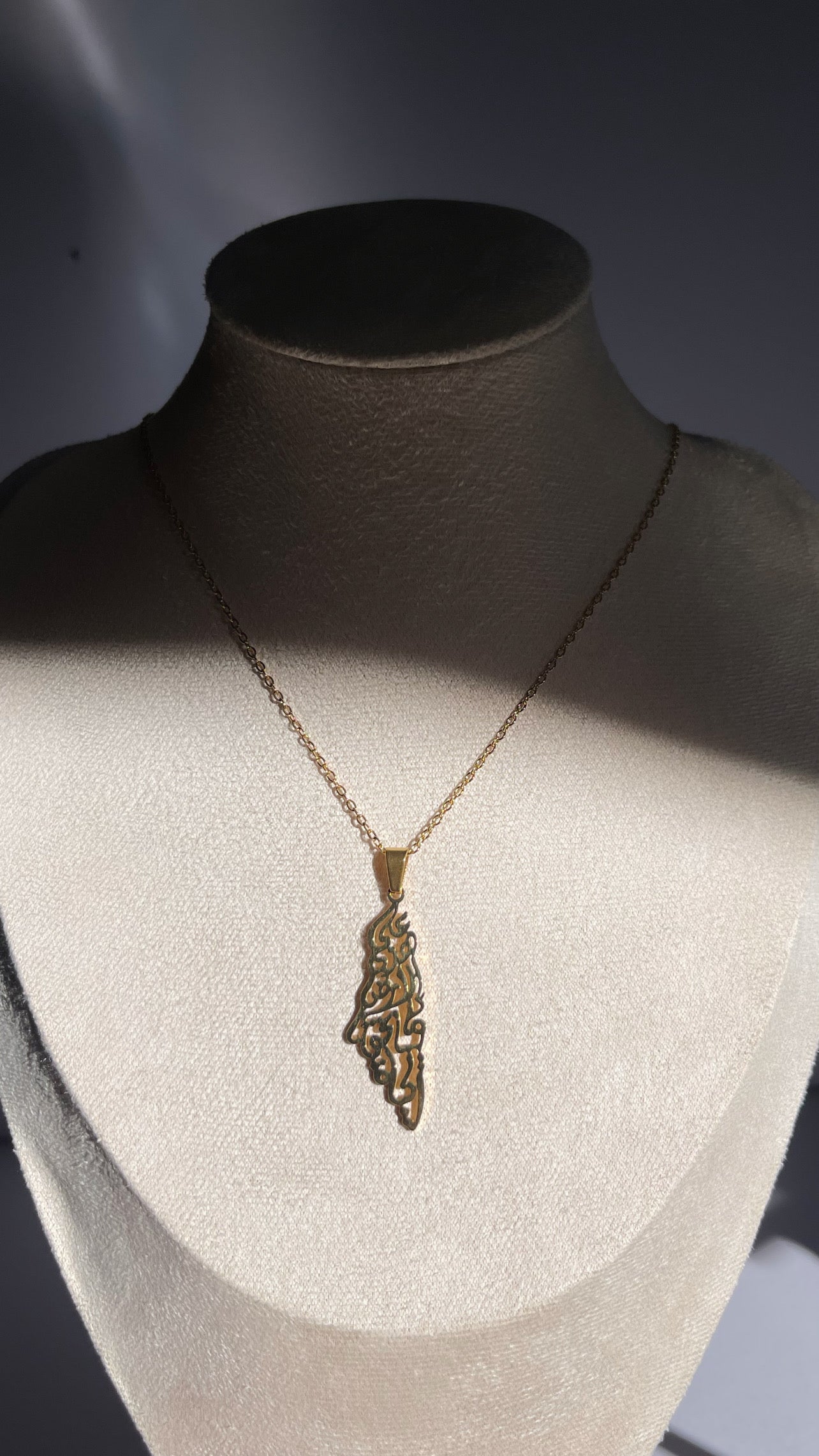 Palestine Map Necklace