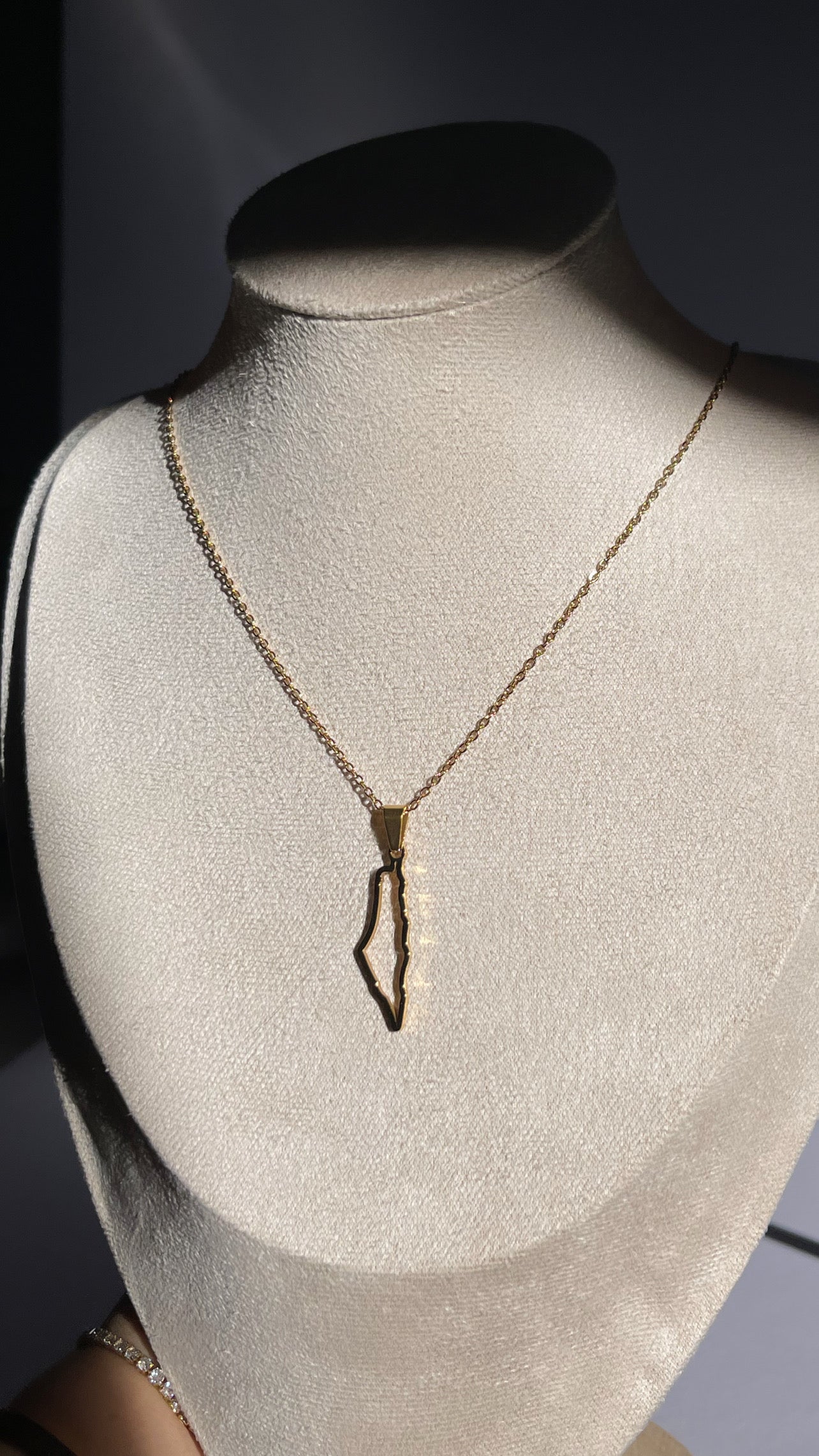 Palestine Map Necklace