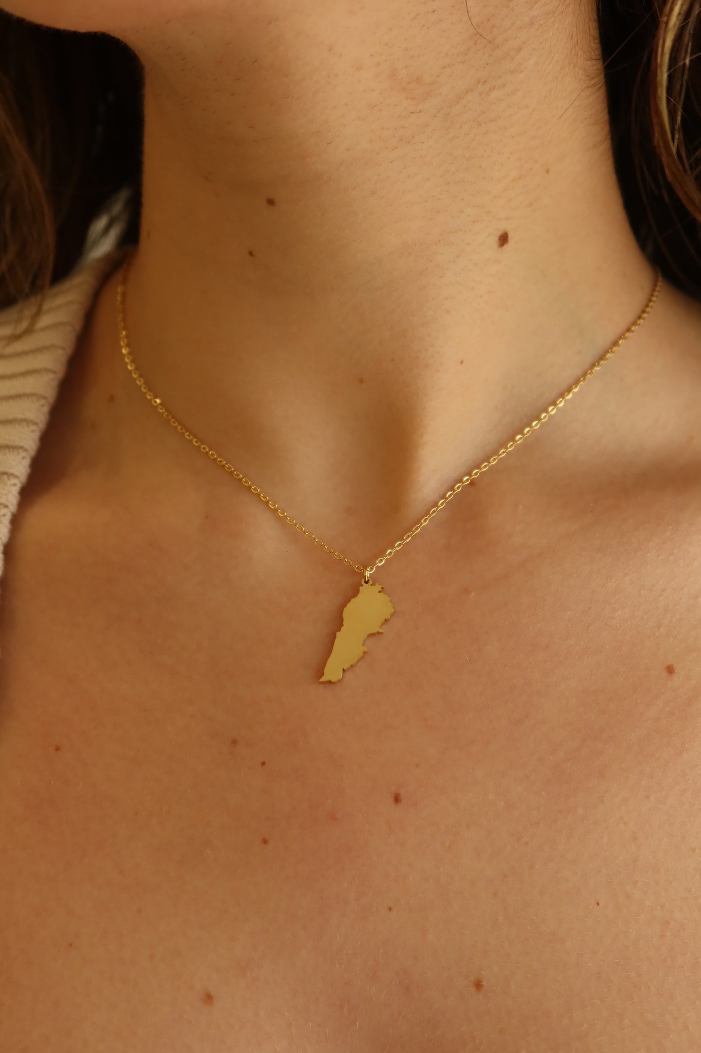 Lebanon Map Necklace