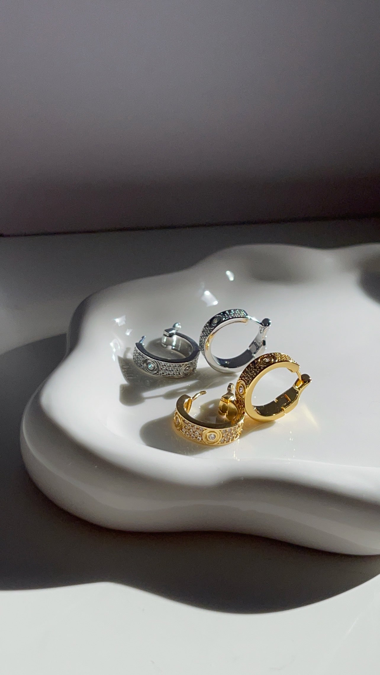 Crystal Huggie Earings