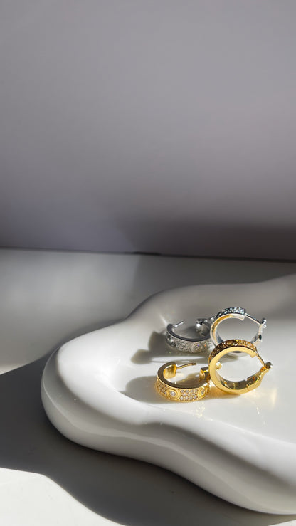 Crystal Huggie Earings