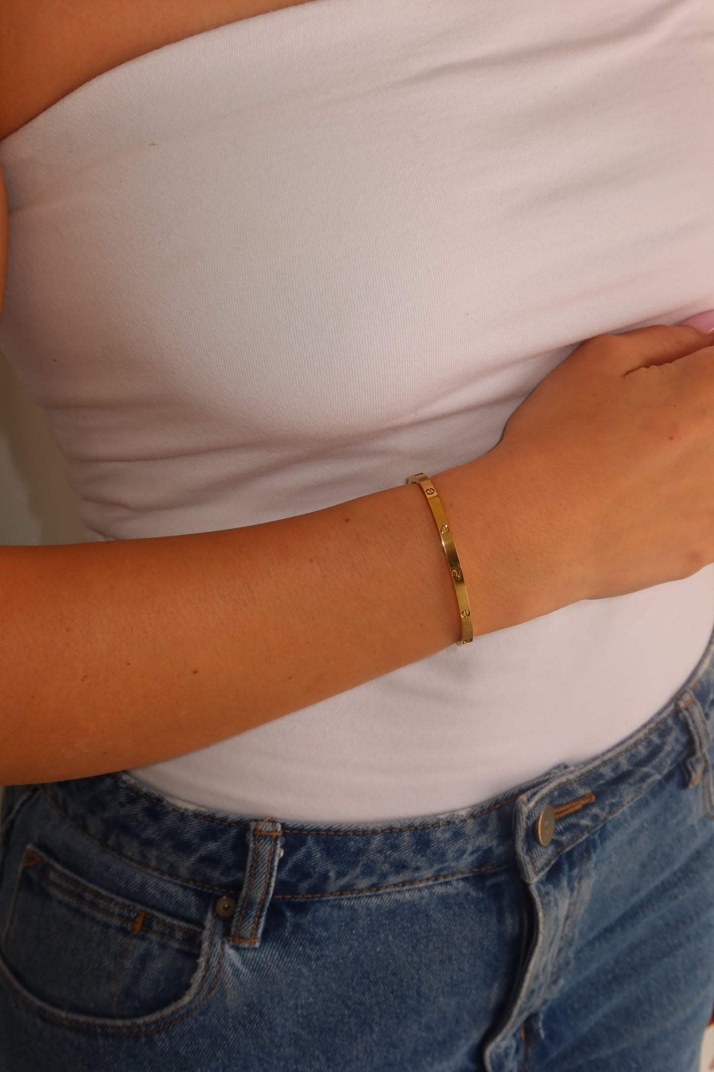 Gold C Bracelet
