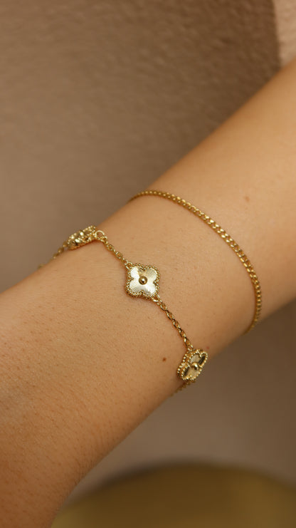 Gold Mini Flower Bracelet
