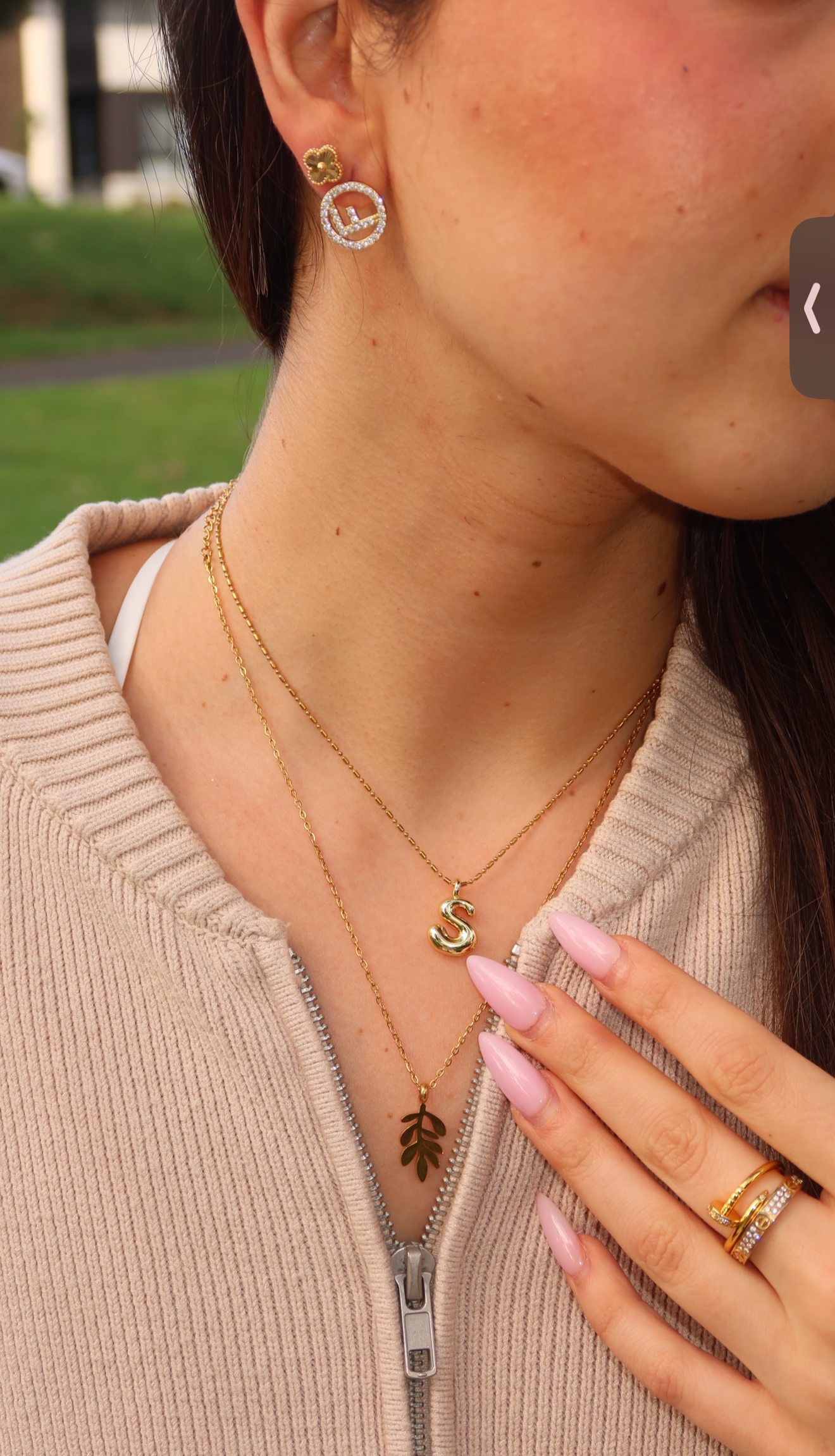 Bubble Initial Necklaces