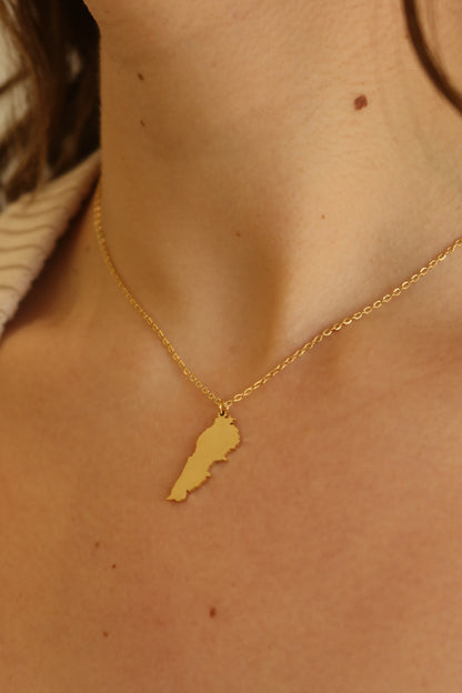 Lebanon Map Necklace