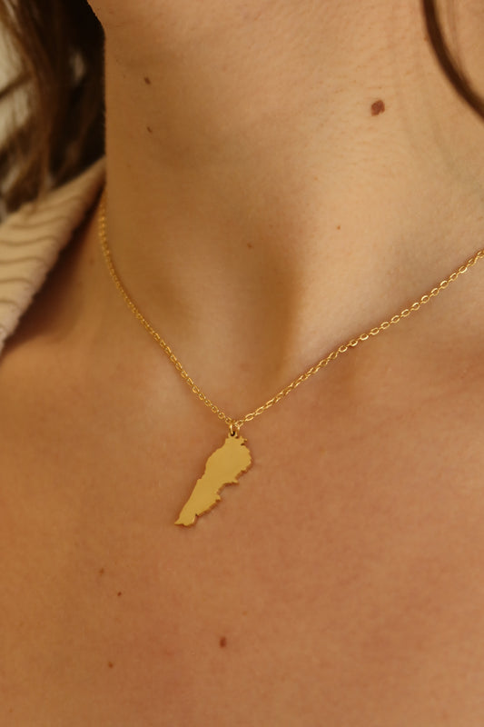 Lebanon Map Necklace