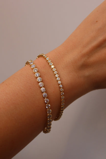 Gold Bezel Tennis Bracelet