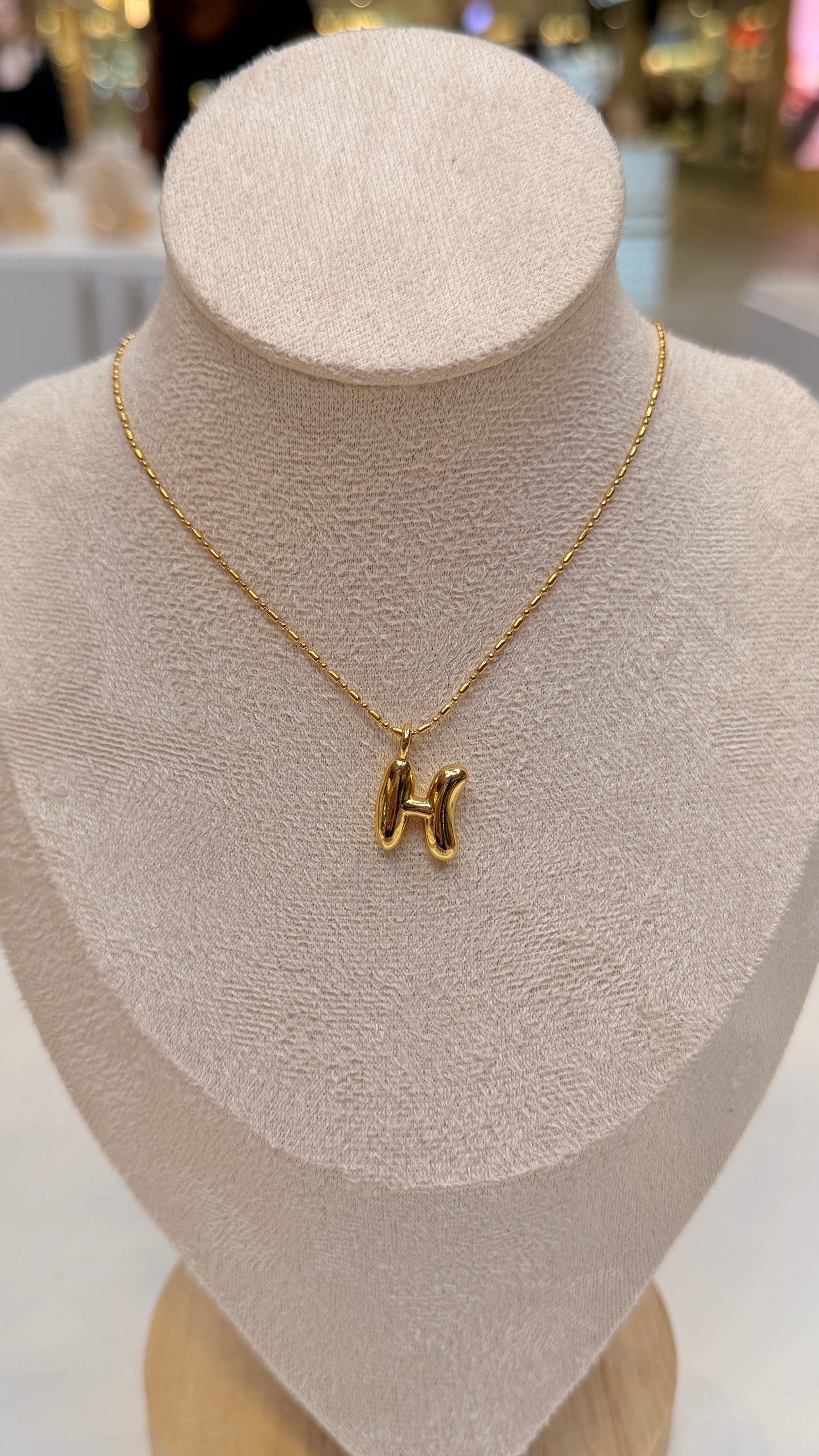 Bubble Initial Necklaces