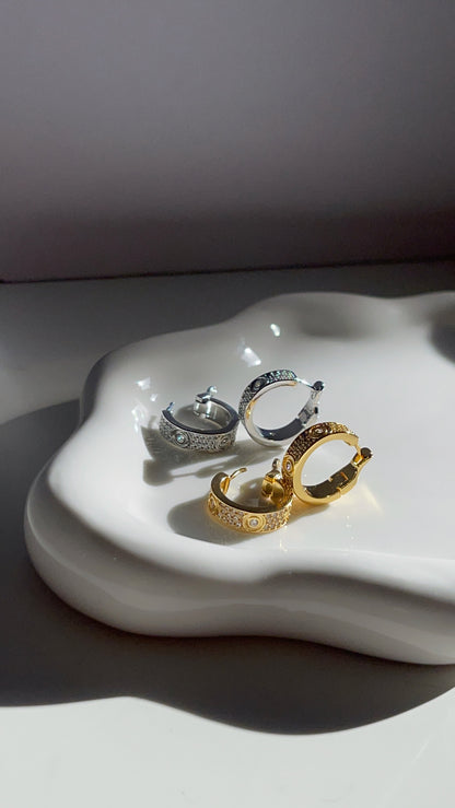 Crystal Huggie Earings